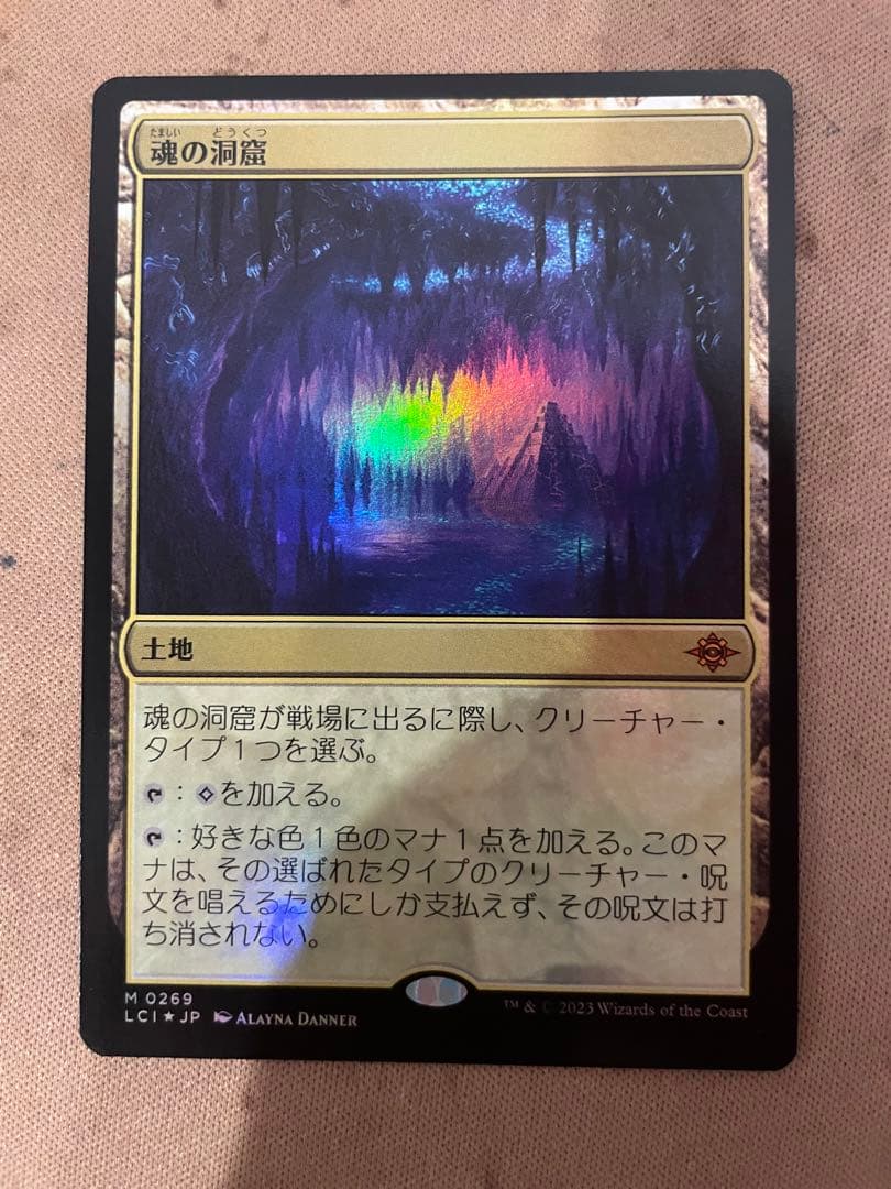 魂の洞窟 foil 1枚　日本語　mtg