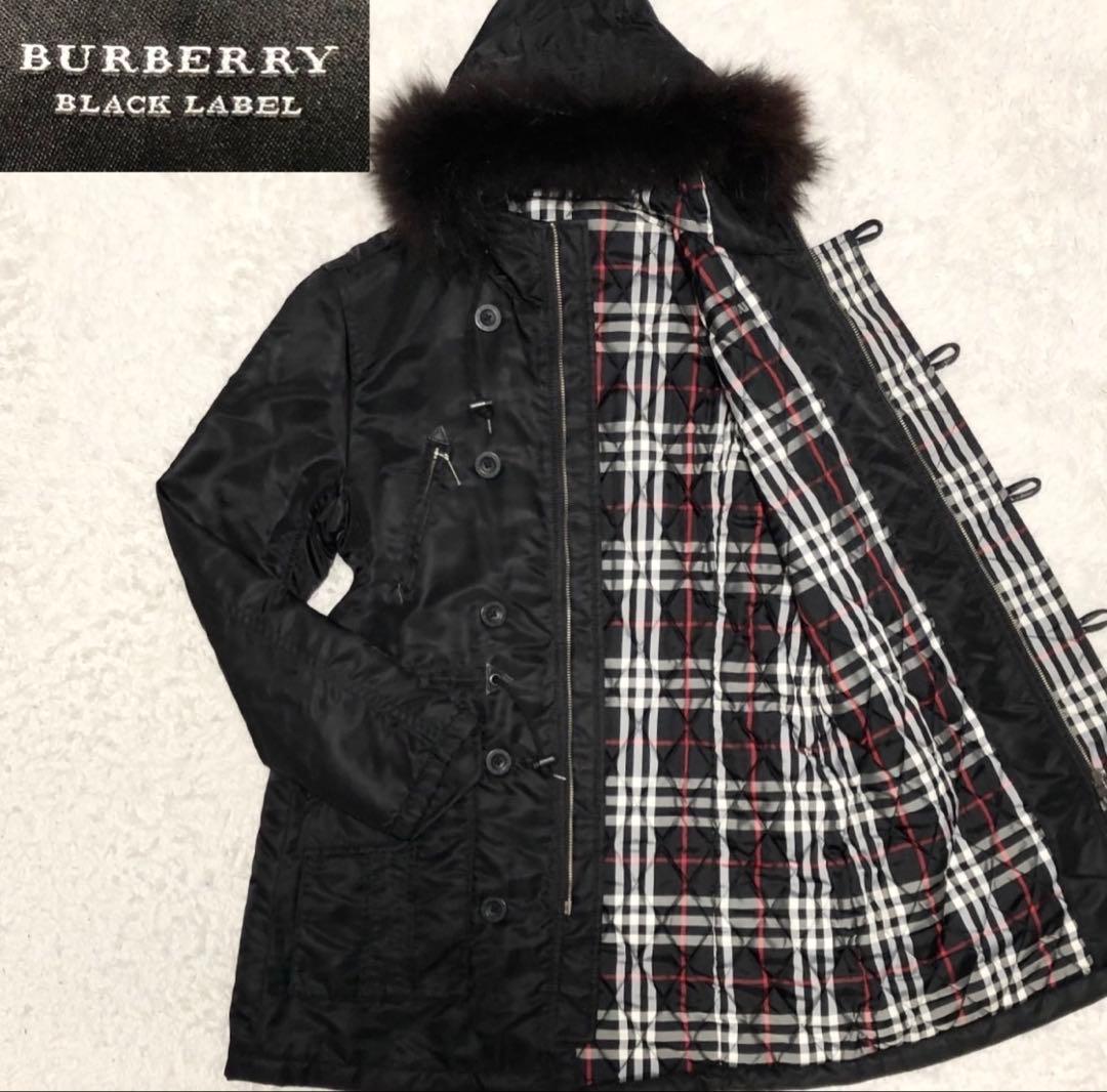 未使用に近い BURBERRY BLACK LABEL ミニタリー モッズコート