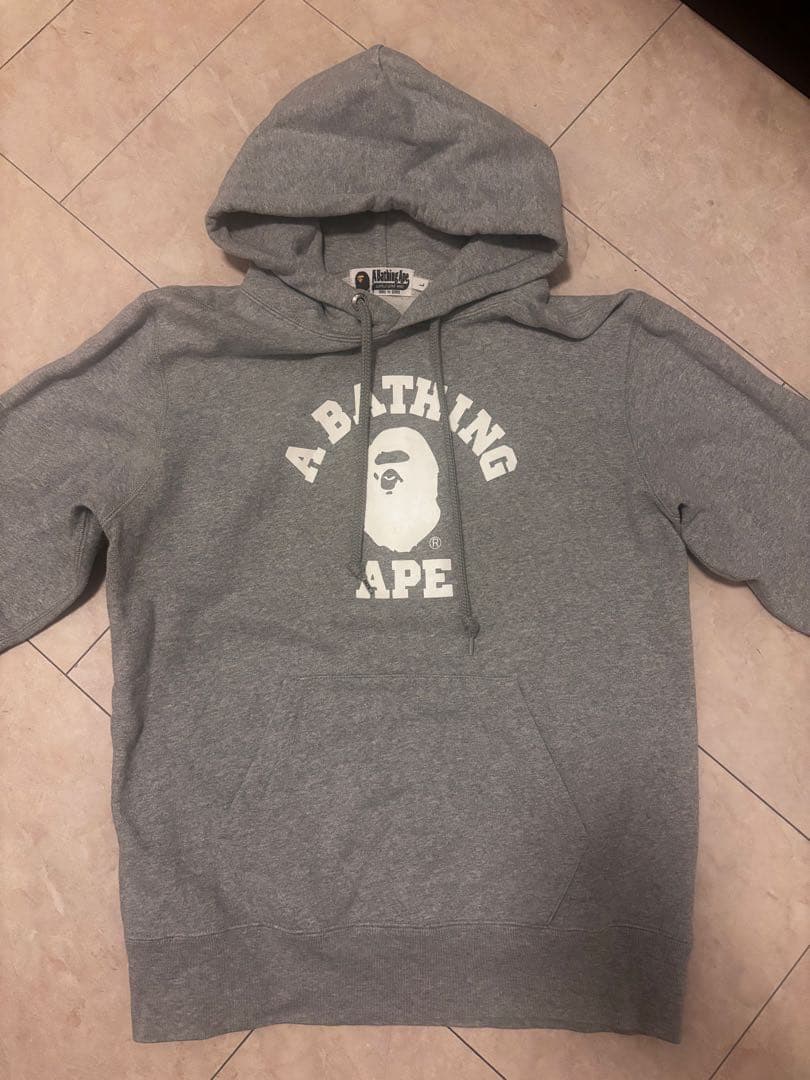 A Bathing Ape グレー フード付きスウェット L