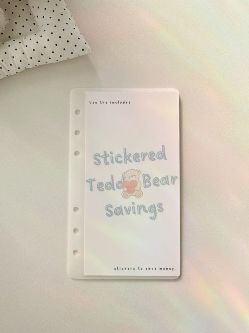 A6 refill Stickered Teddy Bear 2100円