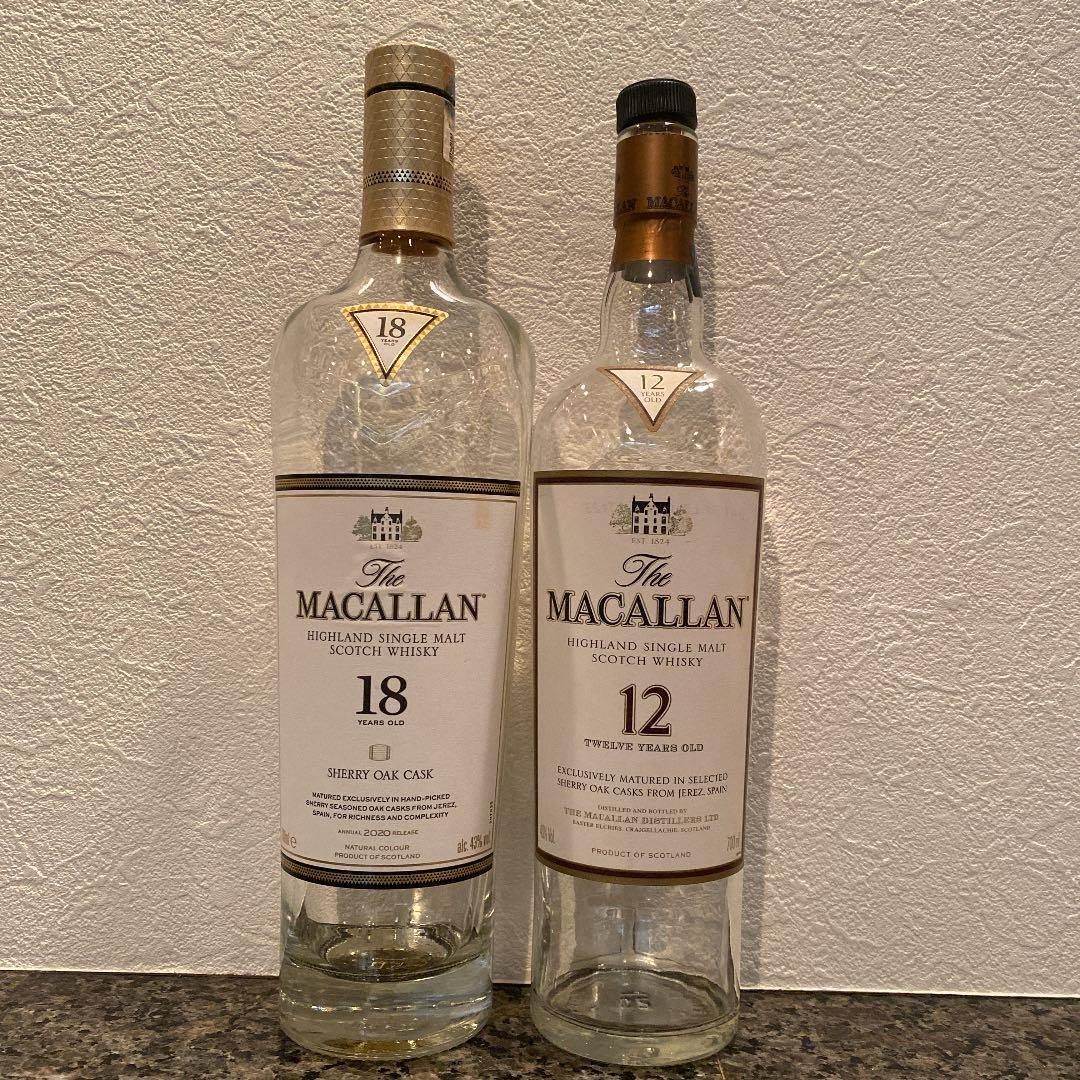 送料込❗️空箱付きマッカラン18年・マッカラン12年シェリーオーク