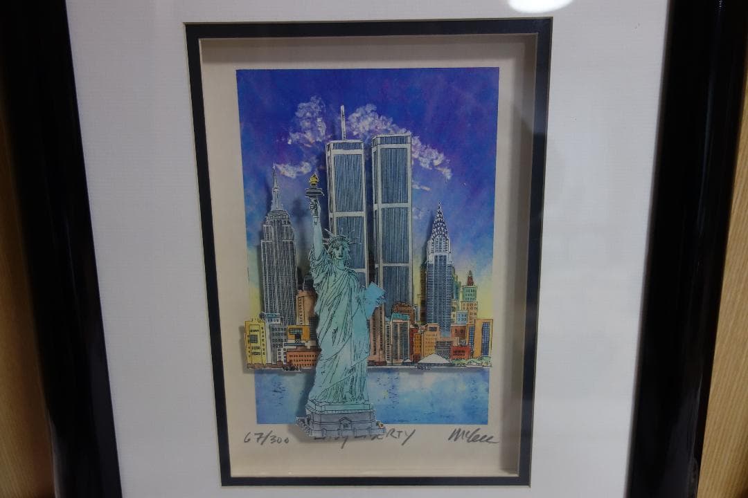 「LADY LIBERTY」スティーブマックギー ３Dアート サイン有