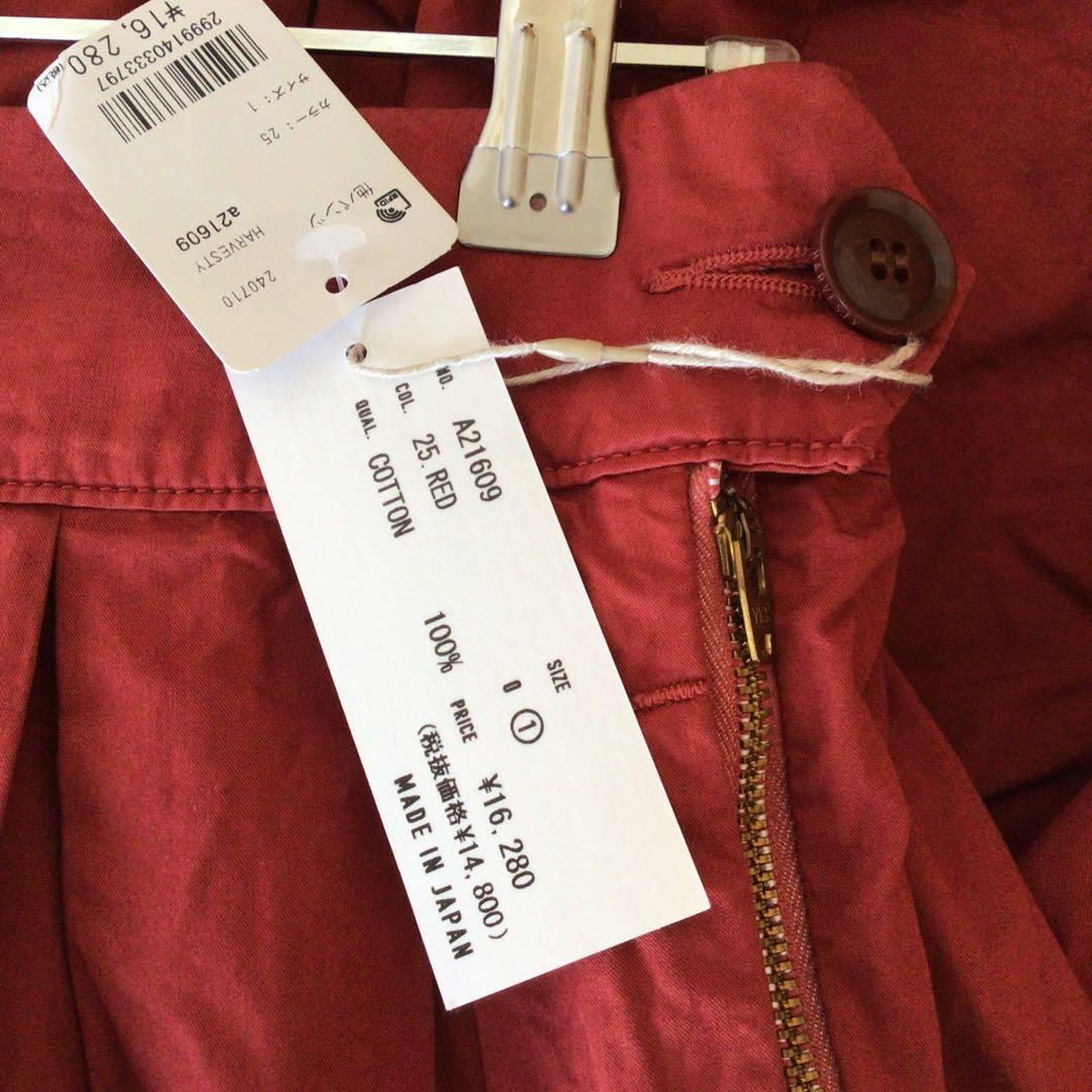 早い者勝ち新品未使用品　HARVESTY ガウチョパンツ M レッド