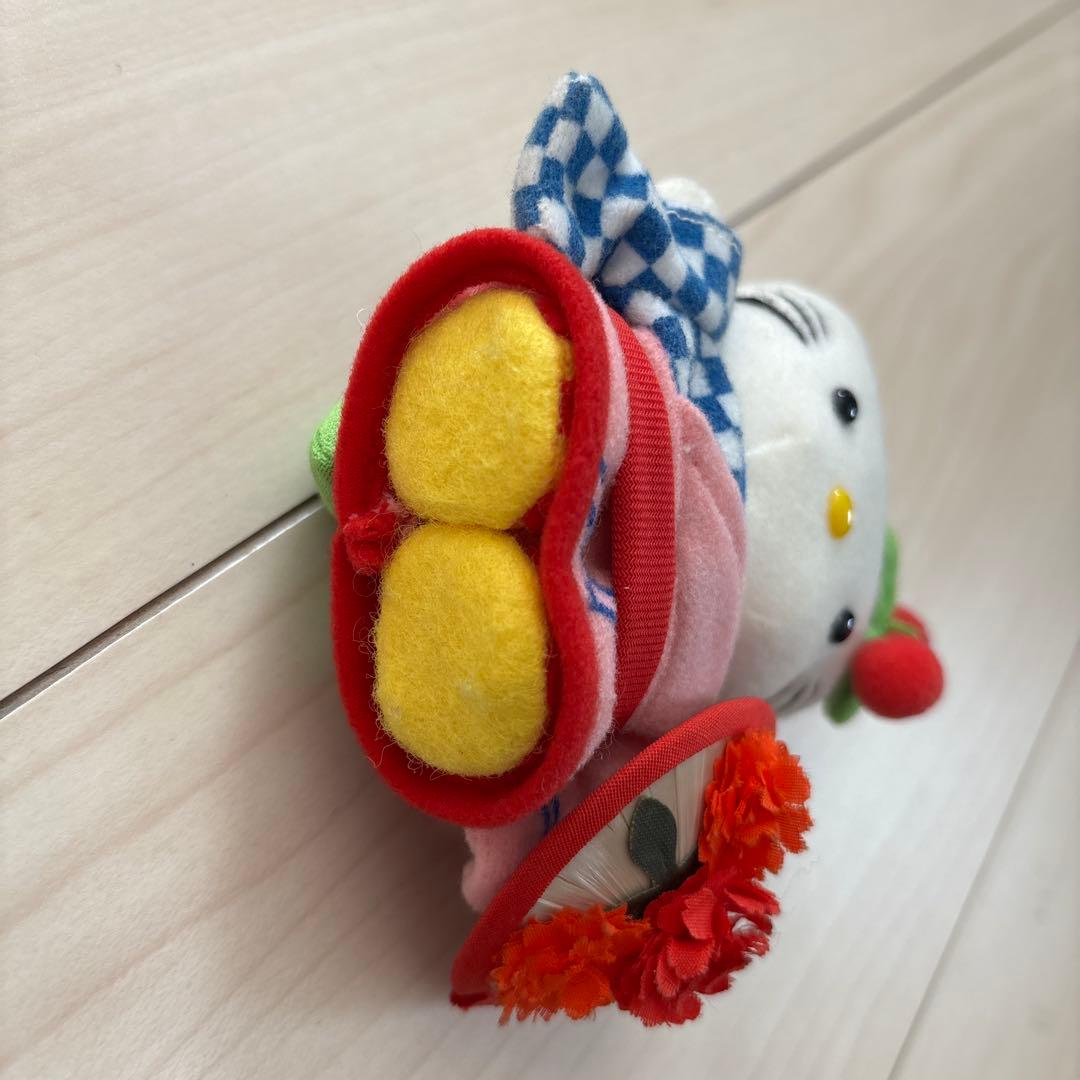ご当地キティ 山形限定 花笠 さくらんぼ ぬいぐるみ マスコット キーホルダー