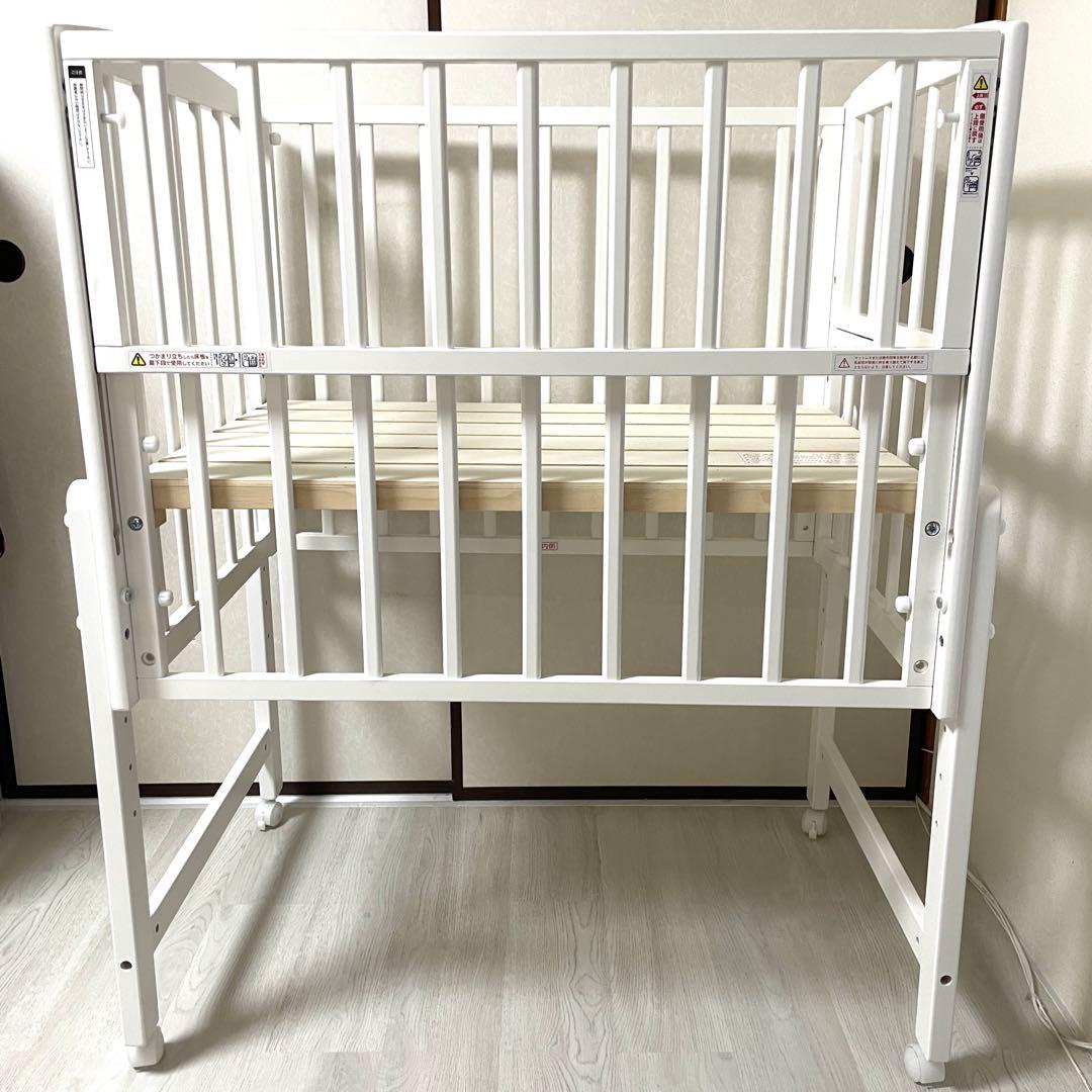 【大和屋】ミニベビーベッド（ノモック・Wオープンハイタイプ）マット付