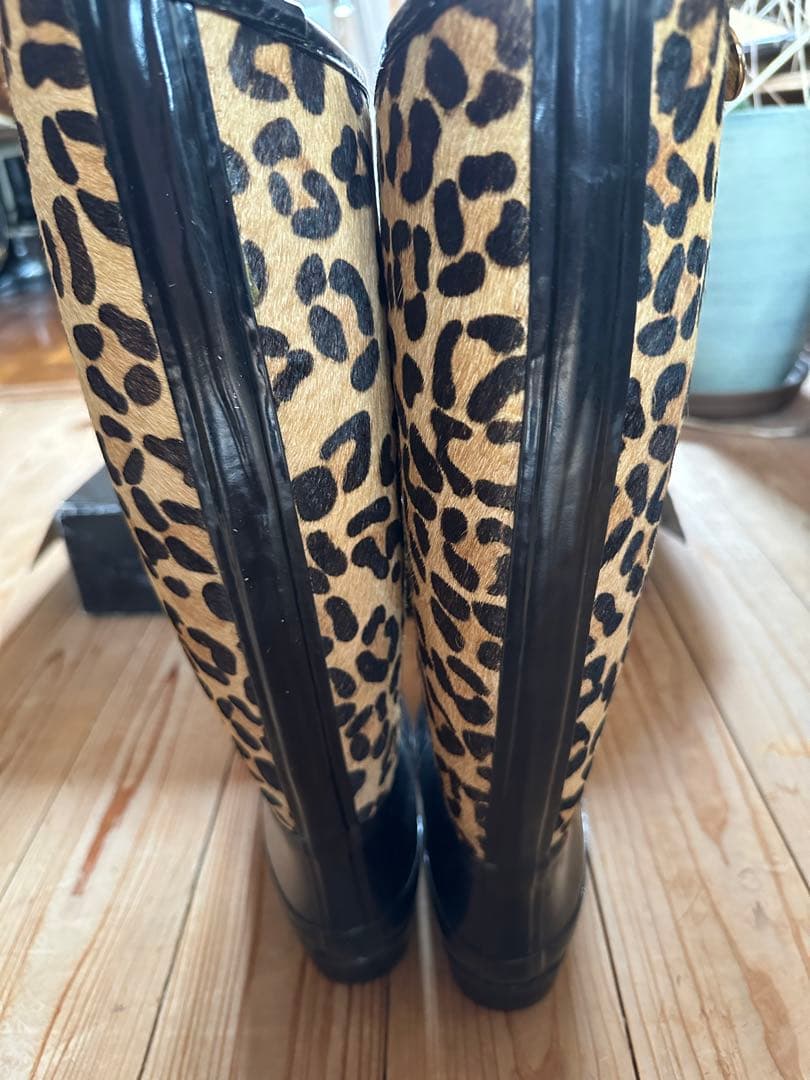 ☆HUNTERハンター⭐︎ハラコレオパード柄レインブーツ