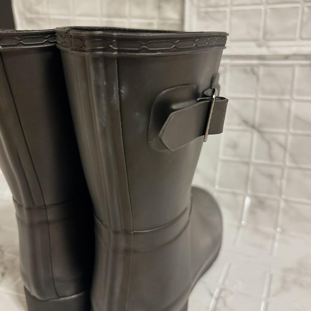 HUNTER ハンター　レインブーツ　23cm 黒　ブラック　ショート