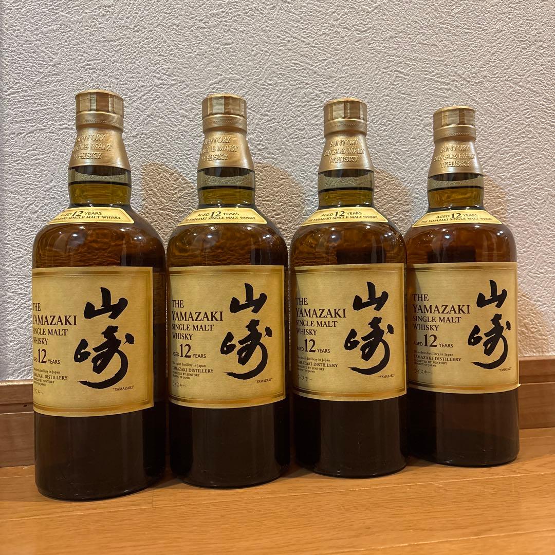 山崎 12年 シングルモルトウイスキー 4本セット