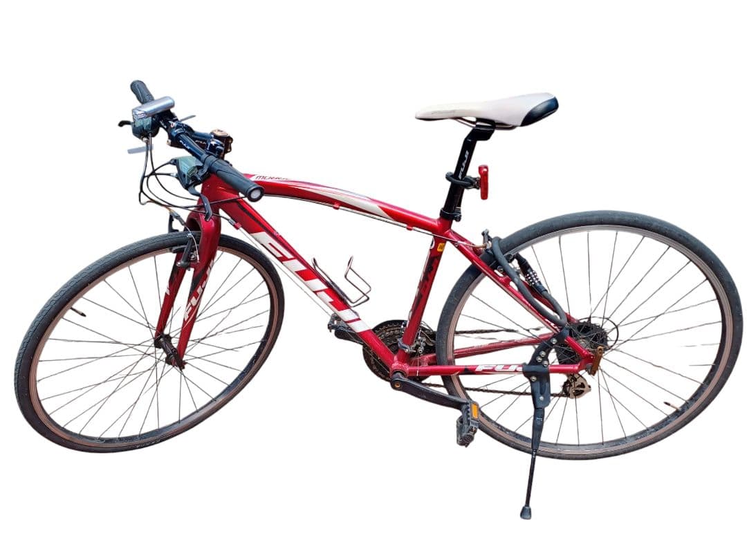 FUJIフジ クロスバイク Sparrowスパロウ　レッド　アルミフレーム