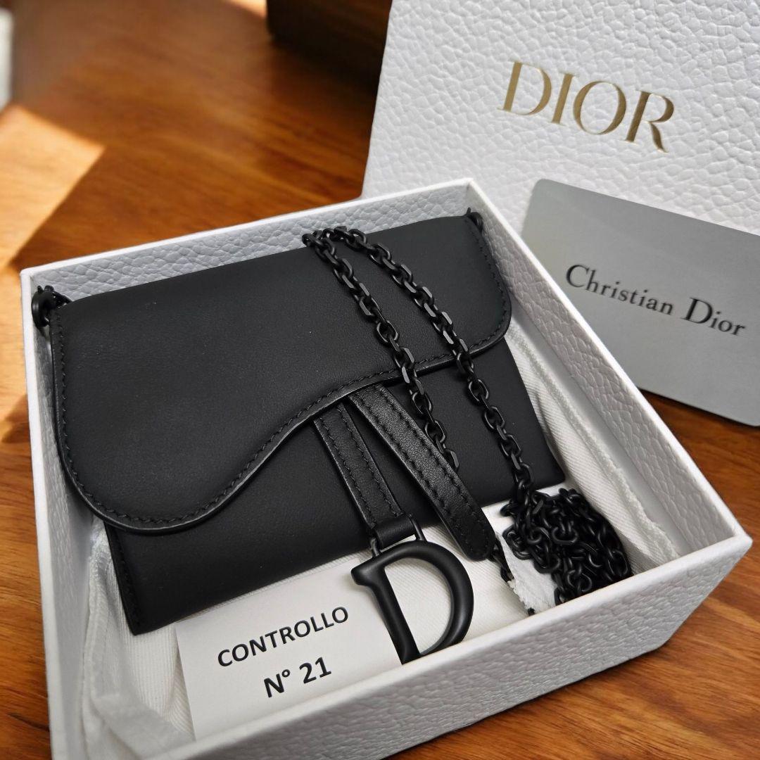 ほぼ未使用✨ディオール サドル チェーンウォレット カードケース 名刺入れ