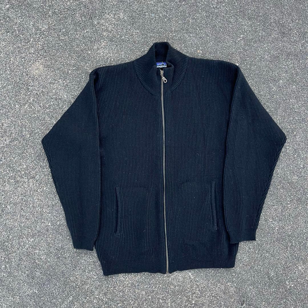 t*u様 90's patagonia ドライバーズニット ブラック 希少 古着
