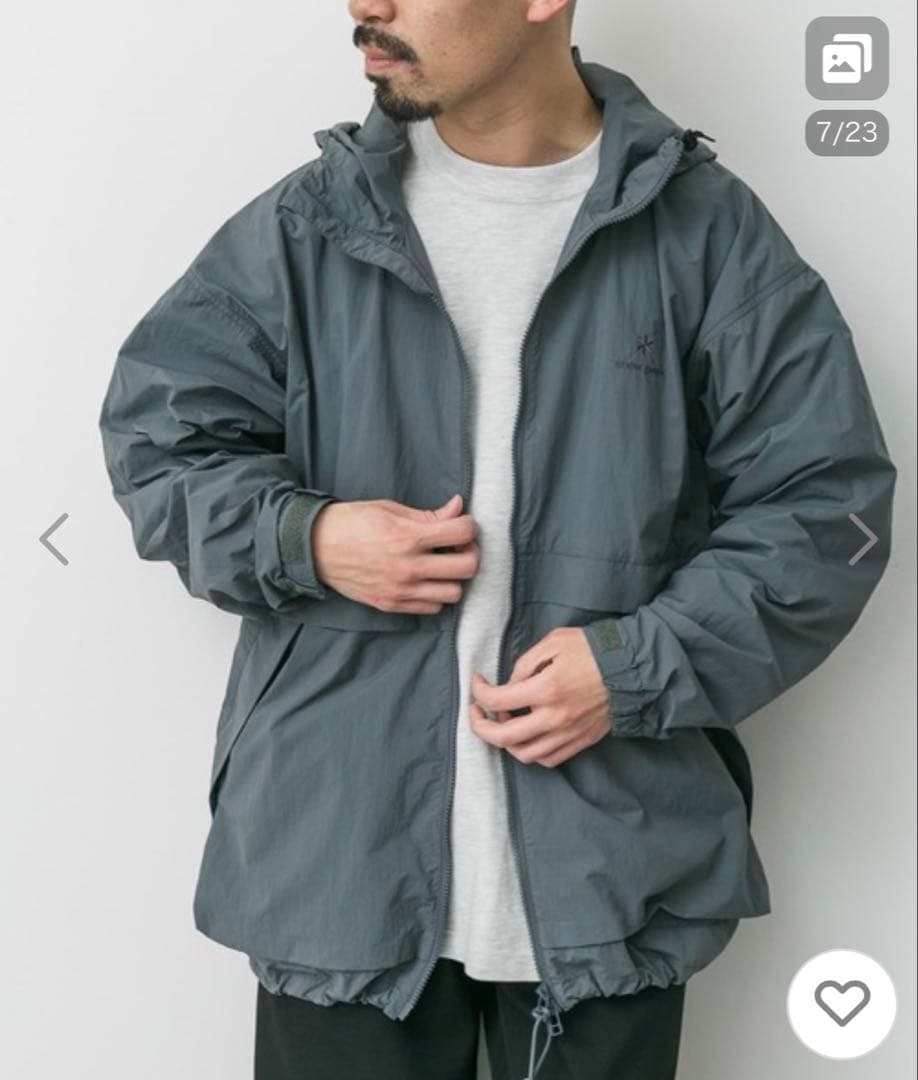 【ヨセウエ】Doors別注 peak グレー ナイロンジャケット