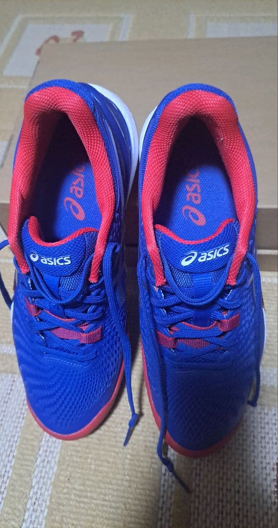 アシックス ゲルレゾリューション9 LIMITED 青×赤 ロンドン市街