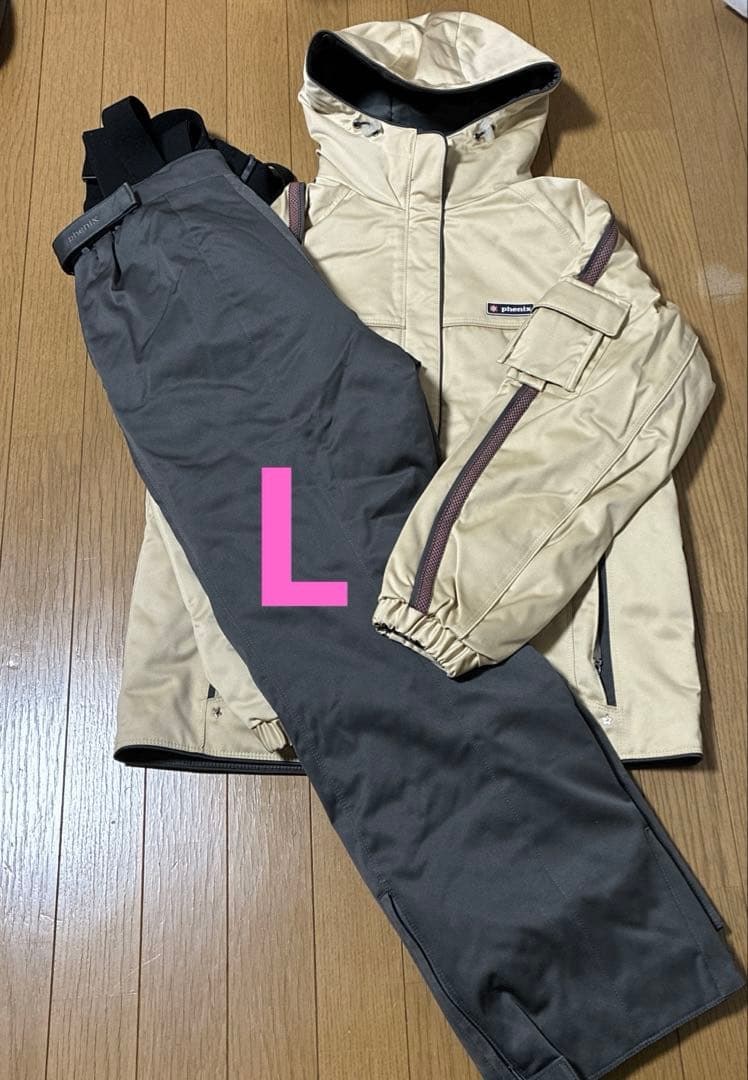 フェニックス　スキー　スノボ　ウエア　上下セット　ベージュ　グレー　L