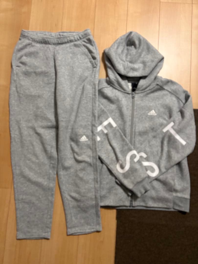 【美品】adidas レディース グレー ジャージ上下セット