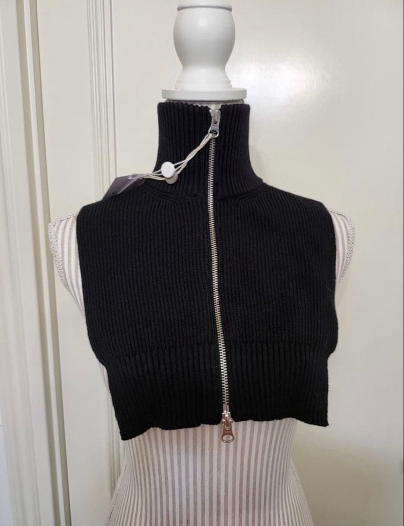 Maison Margiela ニット ベスト 黒 ネックウォーマー スヌード