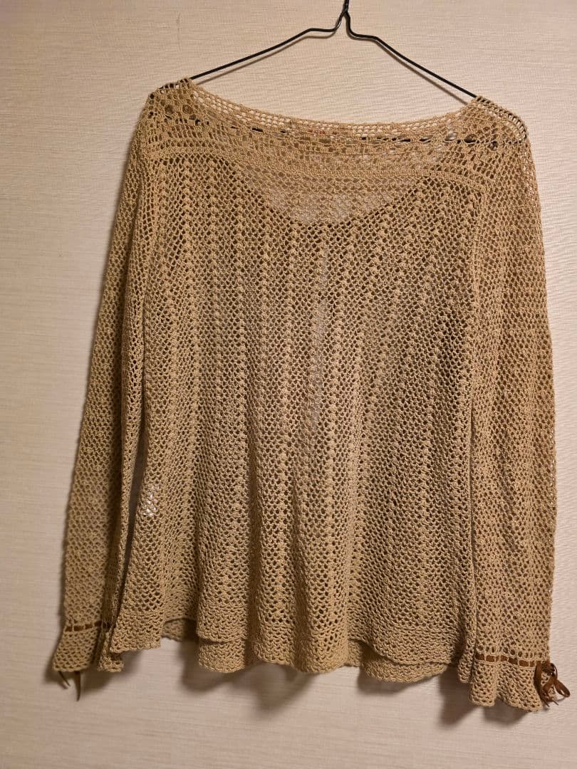 WONDERFUL WORLD レース編みカーディガン