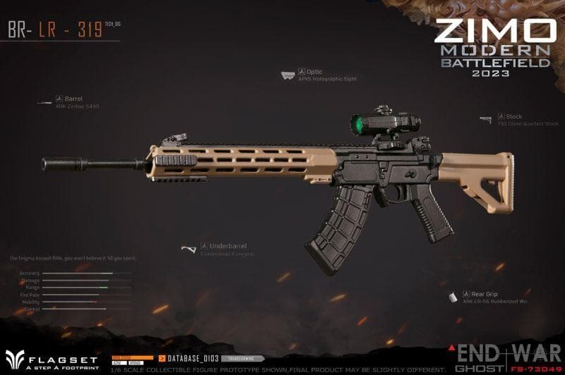 ミリタリー 1/6Modern Battlrfield End War Ghost Zimo