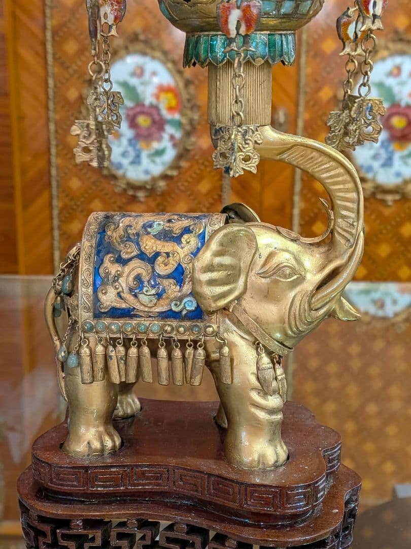 アンティーク 象 置物 骨董品 高さ36×横13×奥行9㎝