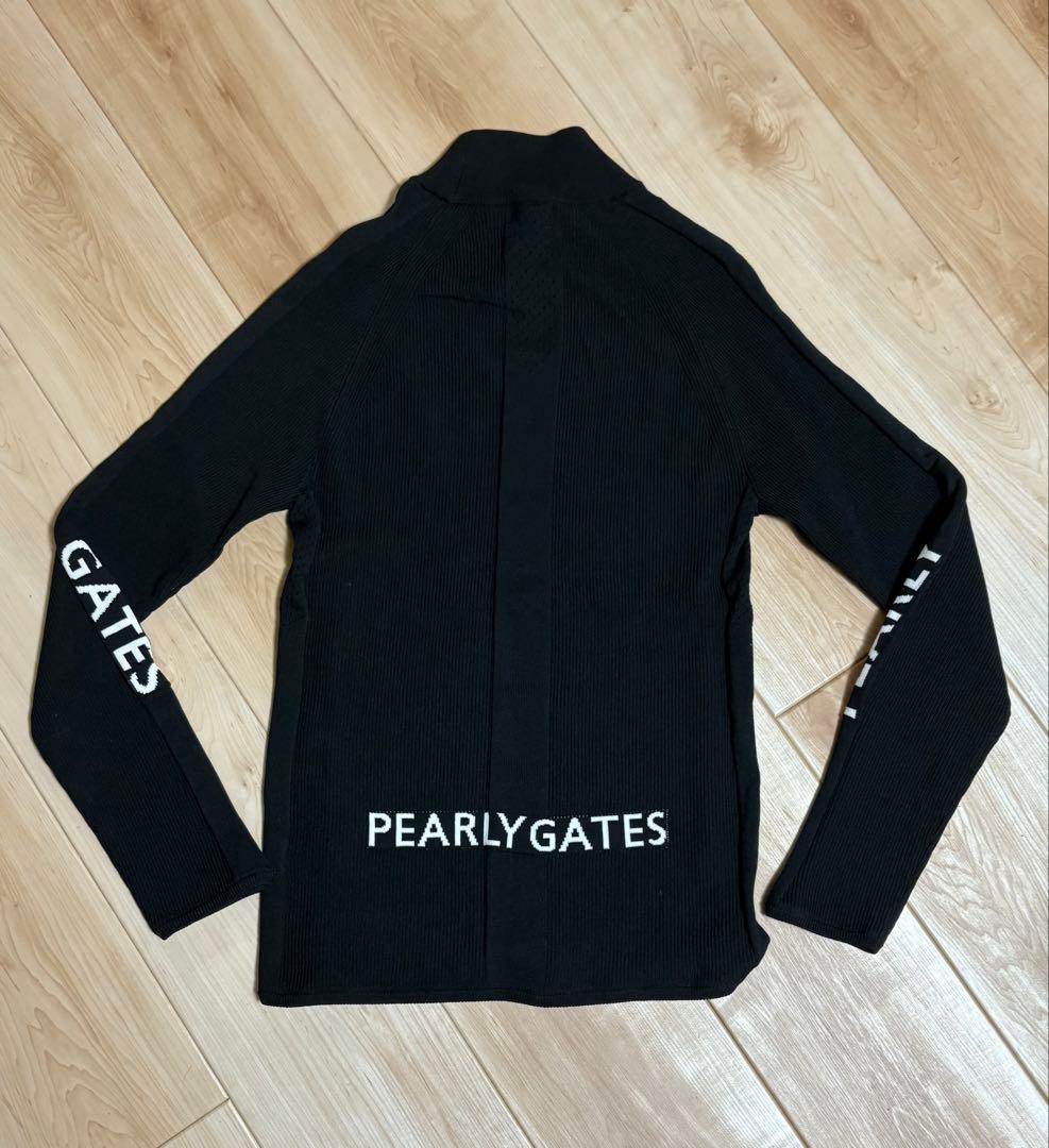 パーリーゲイツ サイズ5（Ｌサイズ） タートルネック ニット ブラック