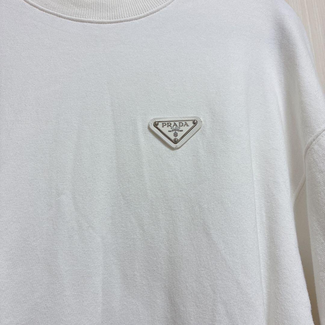 トライアングルロゴトレーナー スウェット PRADA ホワイトプラダ