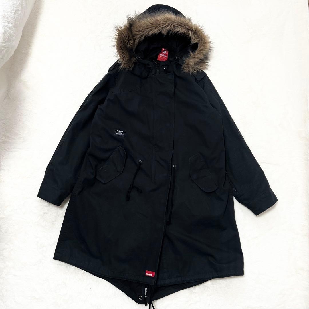 【にや】ネイバーフッド✨️10周年記念　モッズコート　ファー　取り外しフード