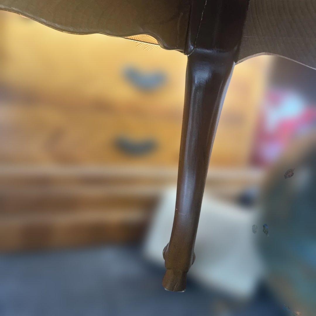 イタリア製　アンティーク　大理石　デーブル　猫脚