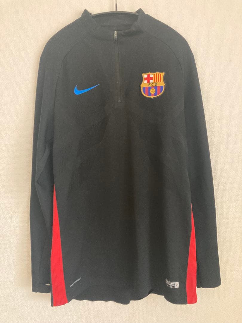 NIKE×FCバルセロナ 上下トレーニングウェア M／L ハーフジップ ジャージ