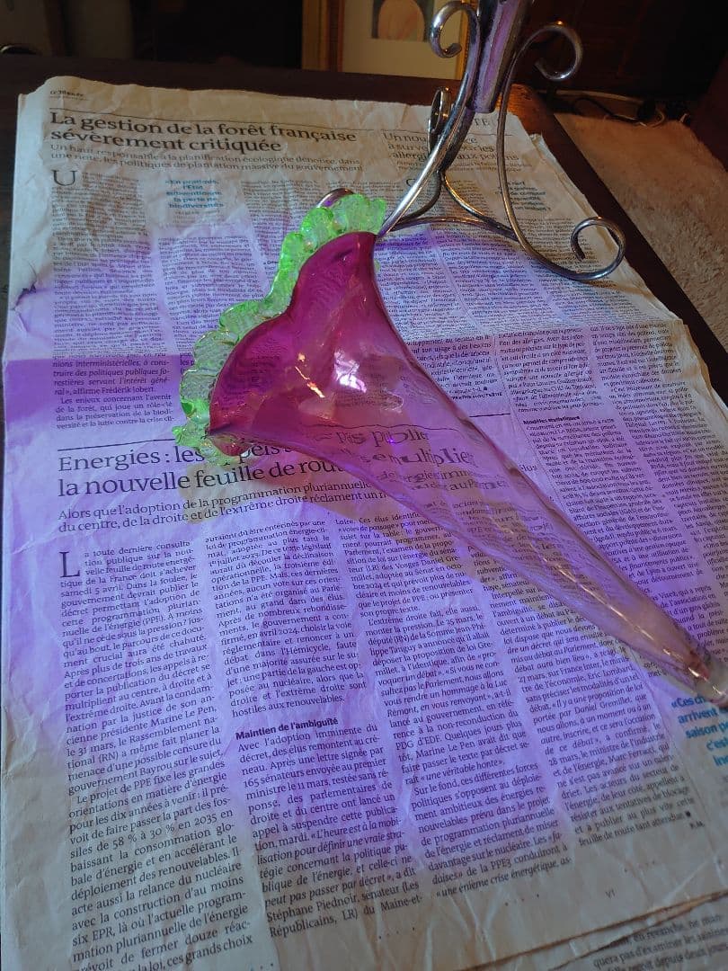 「売約済」イギリス1930s'イパーン クランベリー＆ヴァセリンフラワーベース