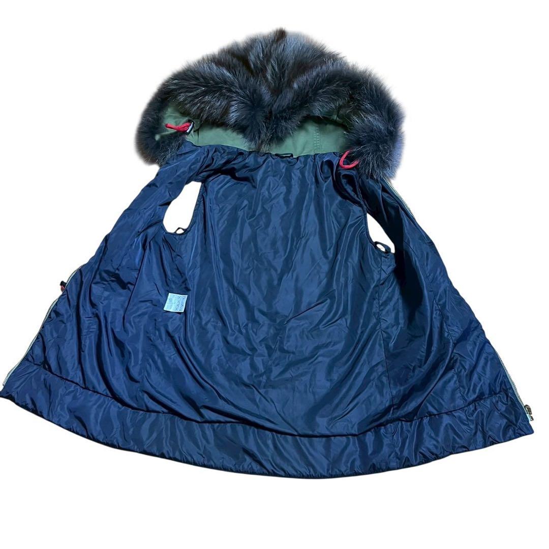 レア♡ イタリア製！リアルレザー　リアルファー　スパンコール　3ウェイ　アウター