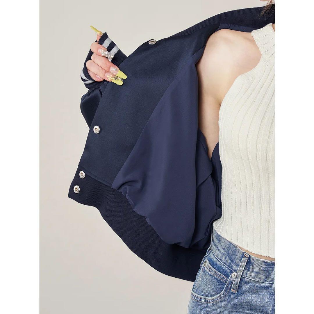 新品タグ付き ダーリッチ Darich Clubスカジャン ネイビー