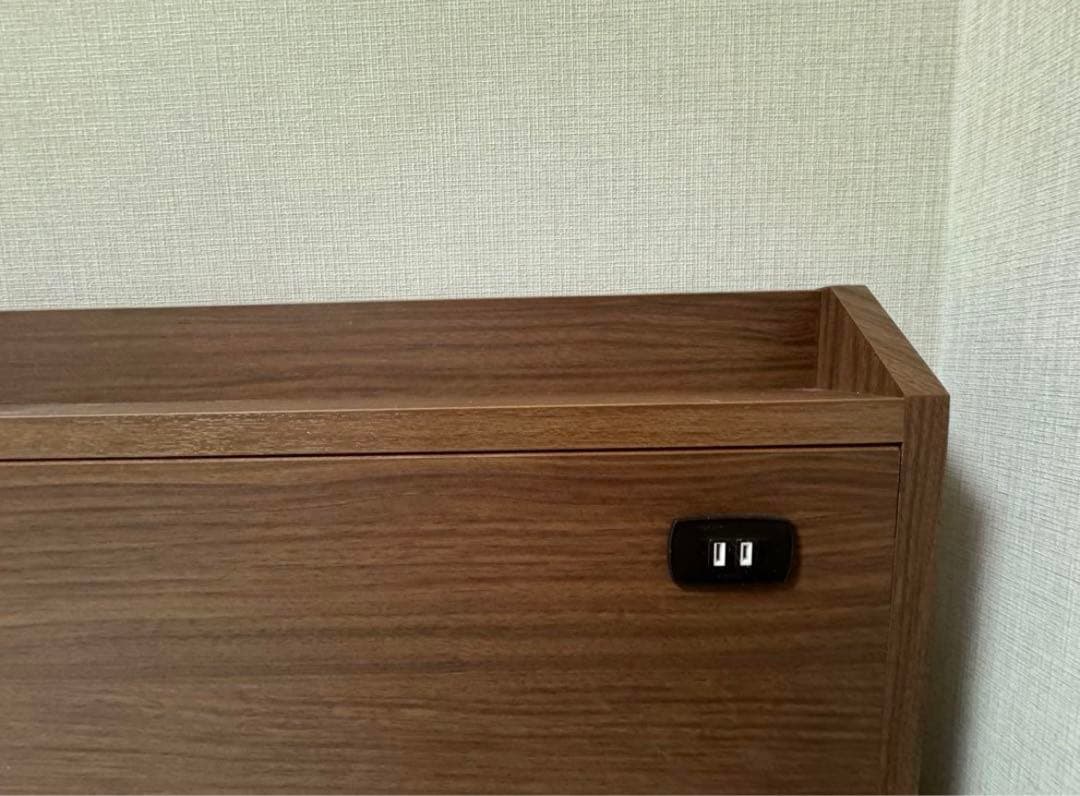 ダブルベッドフレーム 収納付き コンセント