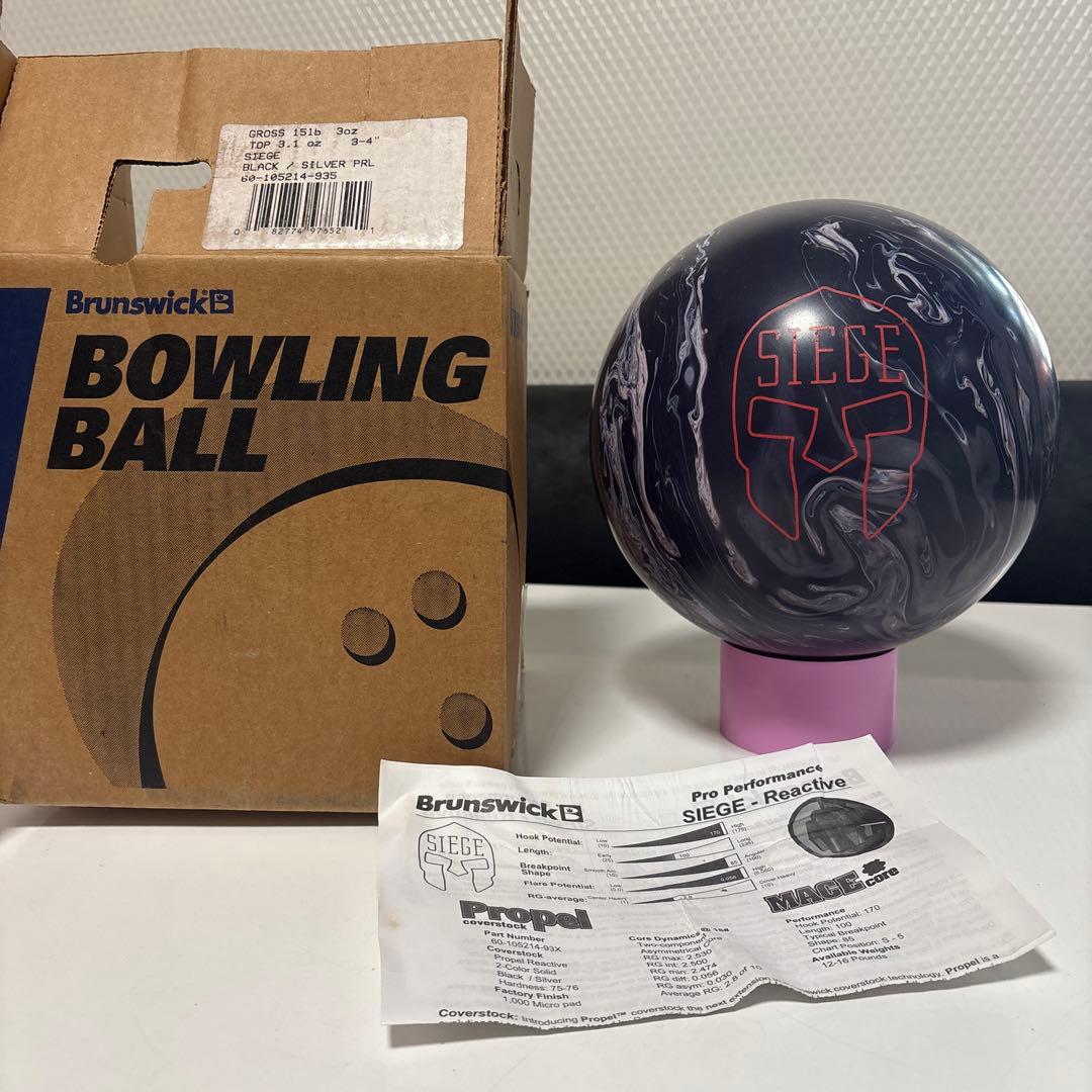 未使用　ボウリング　球　15ポンド　詳細不明　ボーリング　未加工 SIEGE