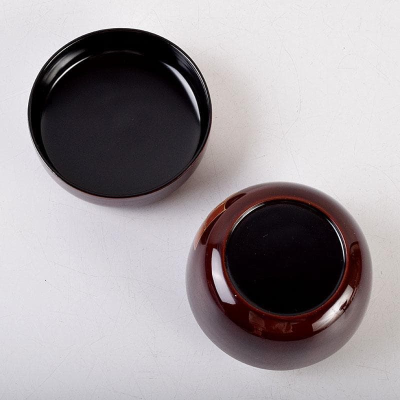 茶道具　雅康作　松竹梅蒔絵　平棗　共布共箱　V　8818