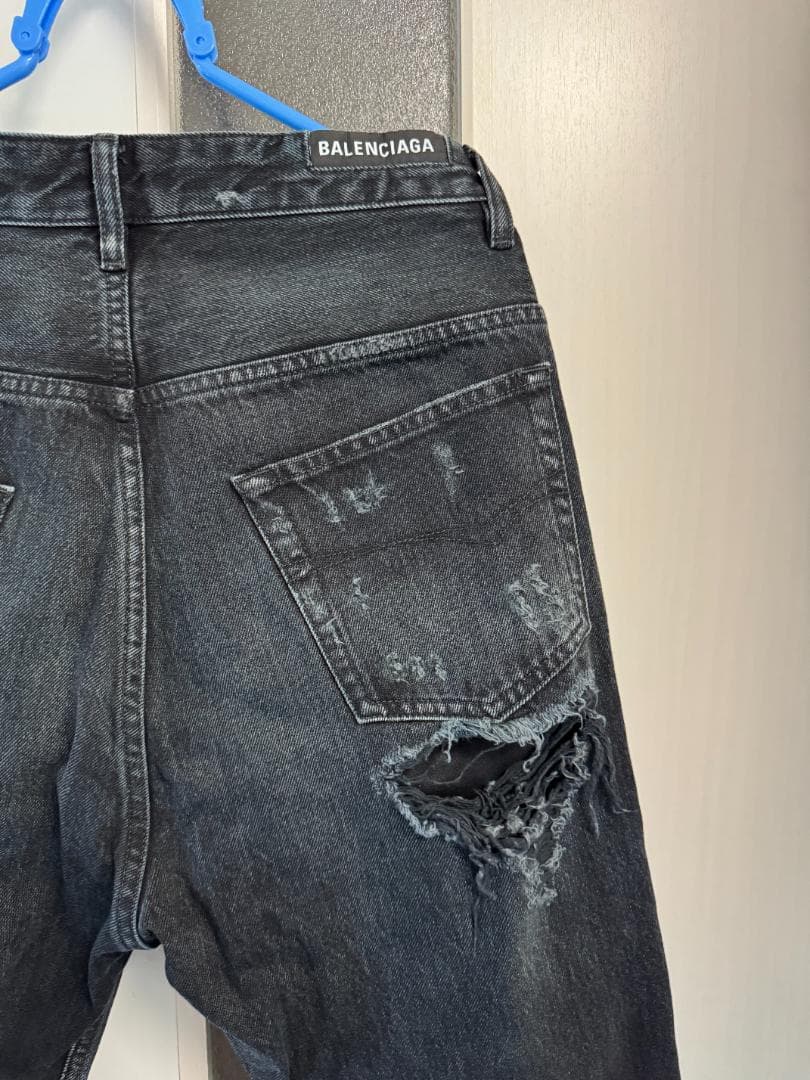 パンツ Balenciaga Destroyed Knee Baggy Jeans S