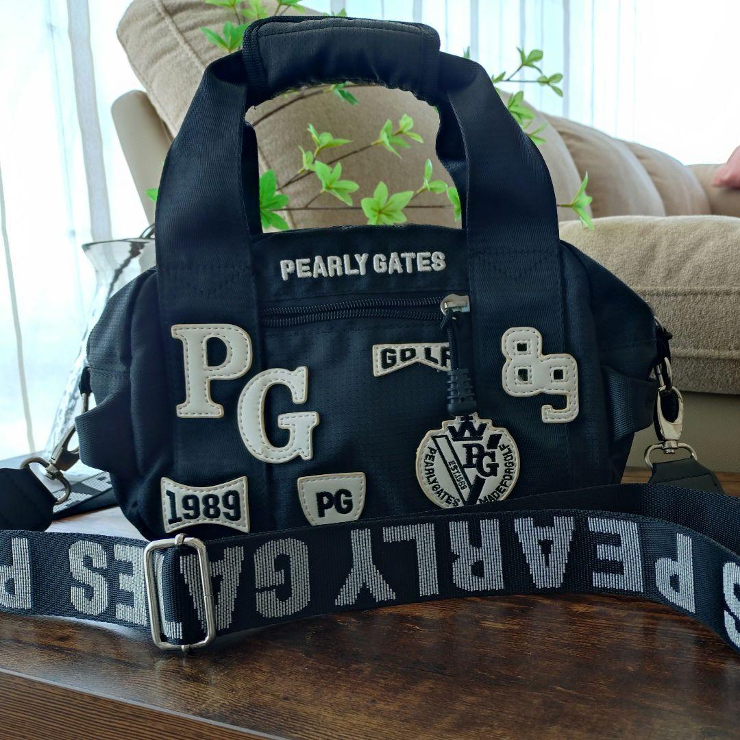 PEARLY GATES 　ラウンドバッグ 黒 PG 1989