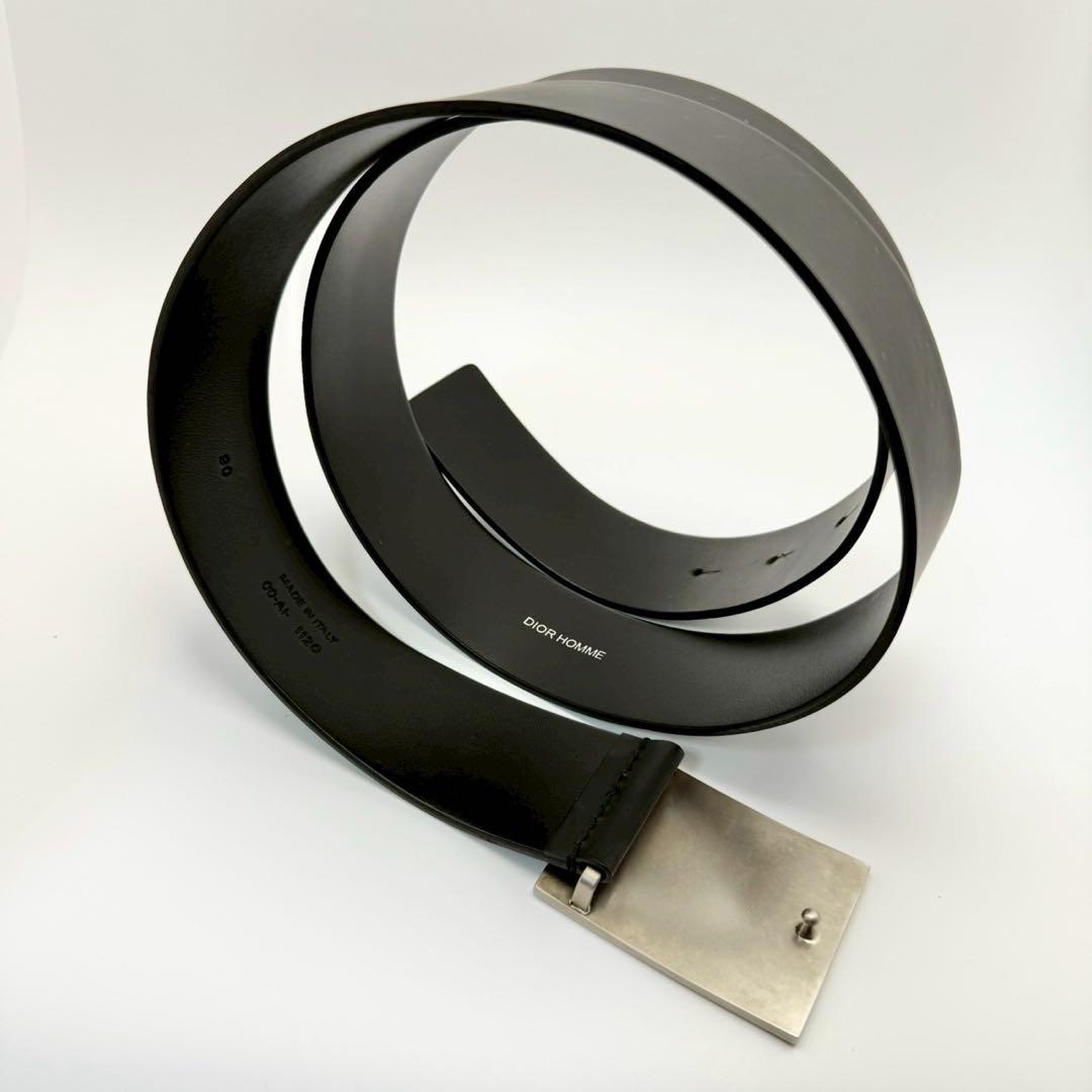 【美品】Dior Homme ブラックレザーベルト