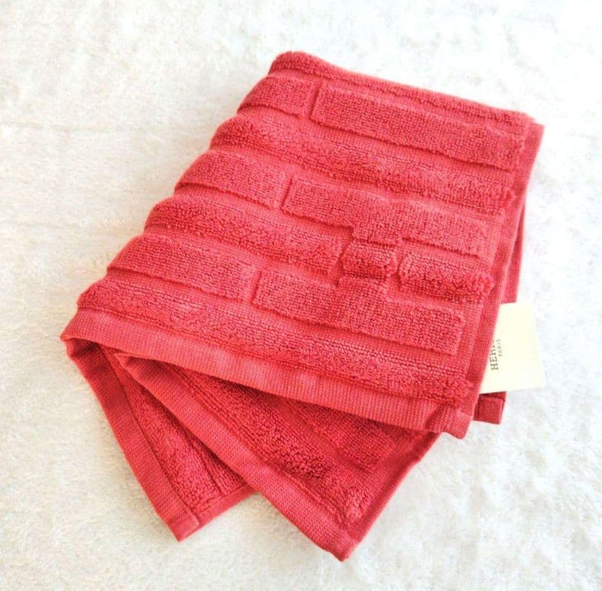 新品・未使用　HERMES エルメス　タオル エルメスオレンジ　Hロゴ　即日発送