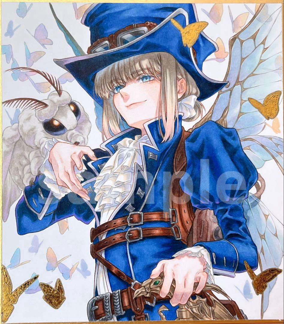 ✴︎ mil ✴︎　手描き　イラスト　色紙