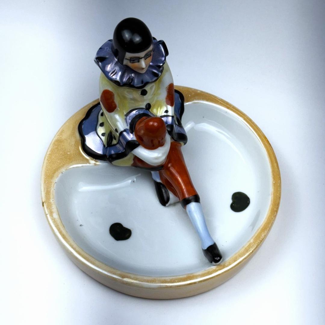 オールドノリタケ デコレディ ピエロ クラウン 灰皿 皿 プレート