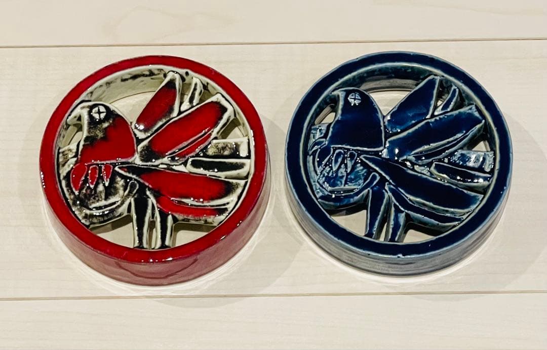 ヴィンテージ　リサラーソン　鳥　陶板　セット