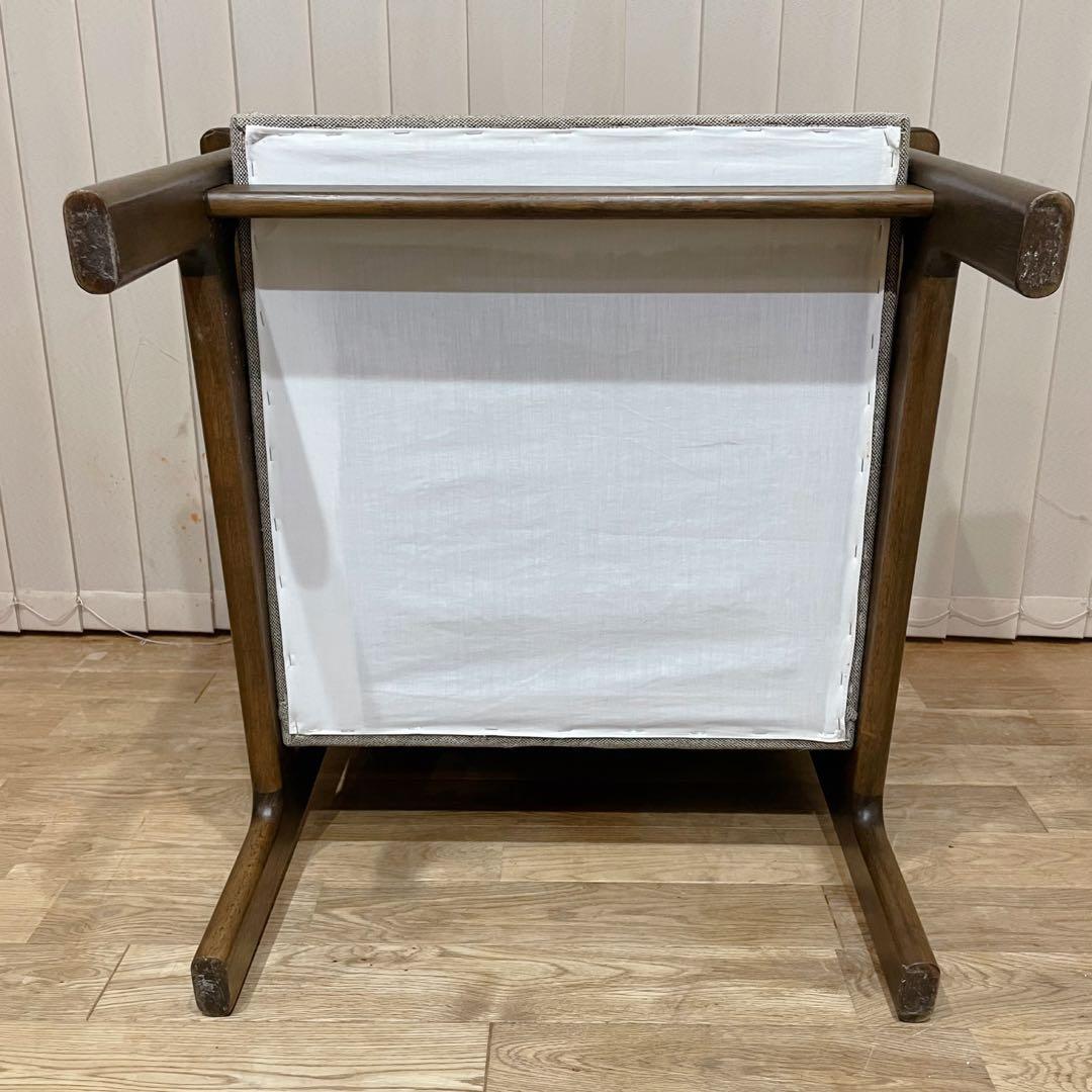 カリモク Kチェア ワイドアーム 1人掛け　ソファ　ビンテージ　グレー