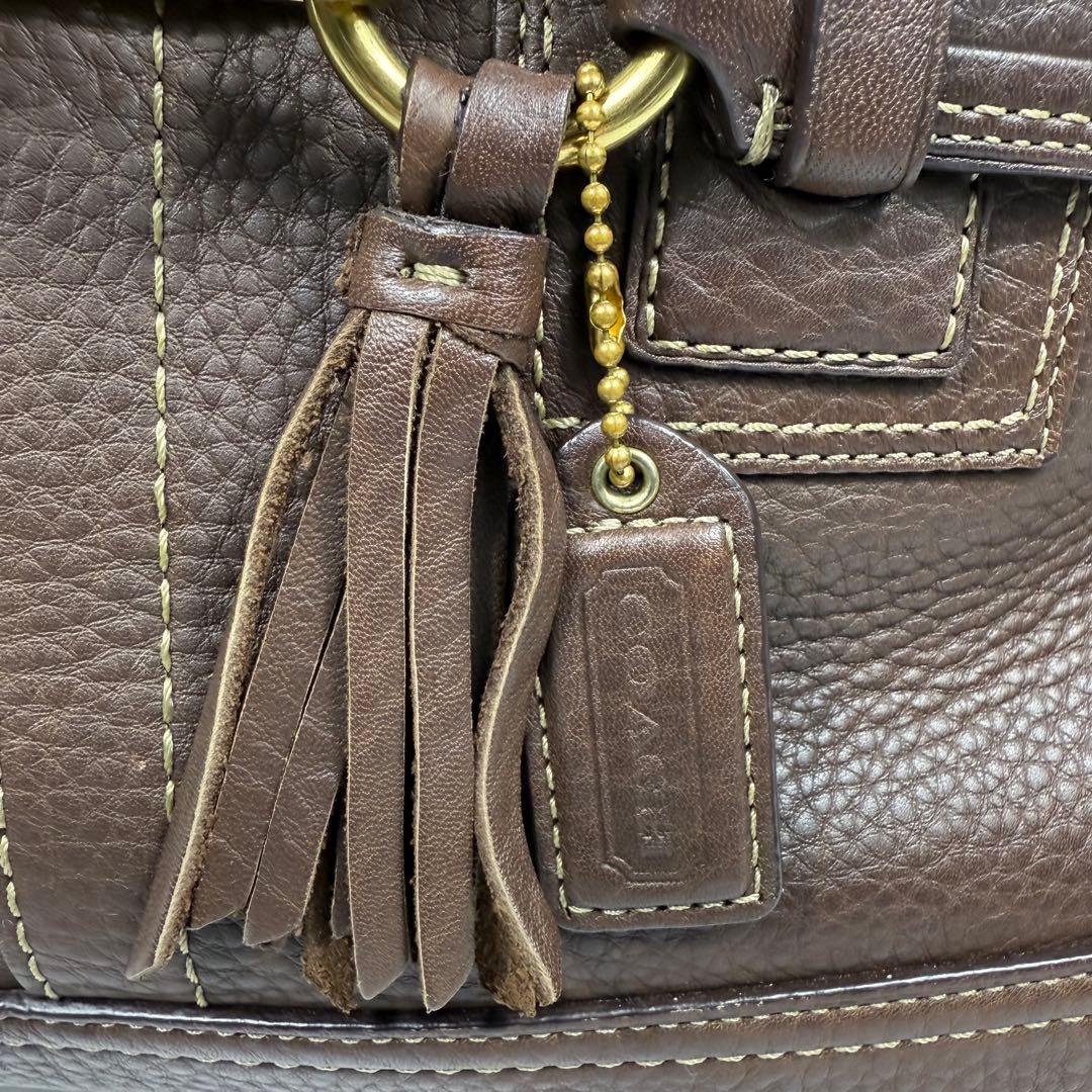 【美品】コーチ トートバッグ ブラウン レザー F10212 本革