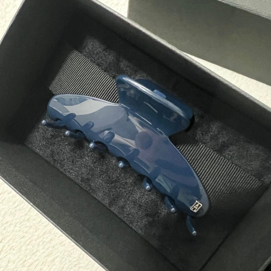 【新品】ALEXANDRE DE PARIS ヘアクリップ　ネイビー完売箱付き