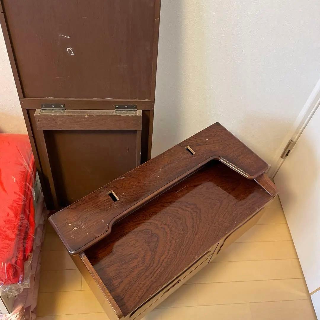 木製鏡台　 銅引鏡 エミミラー　昭和レトロ