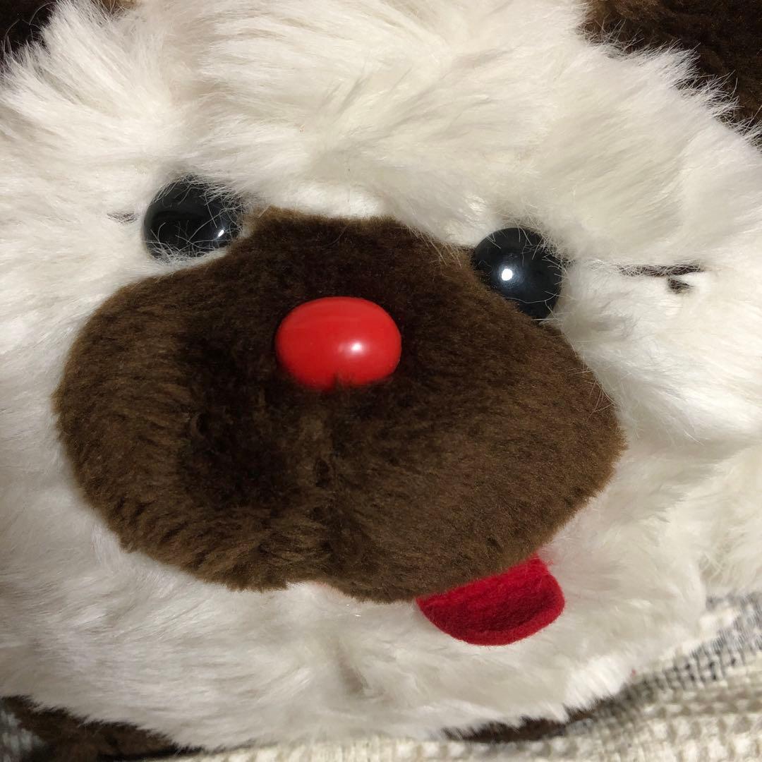 昭和レトロ　ヴィンテージ プチ.アムール　バンダイ　犬　ぬいぐるみ　中古品