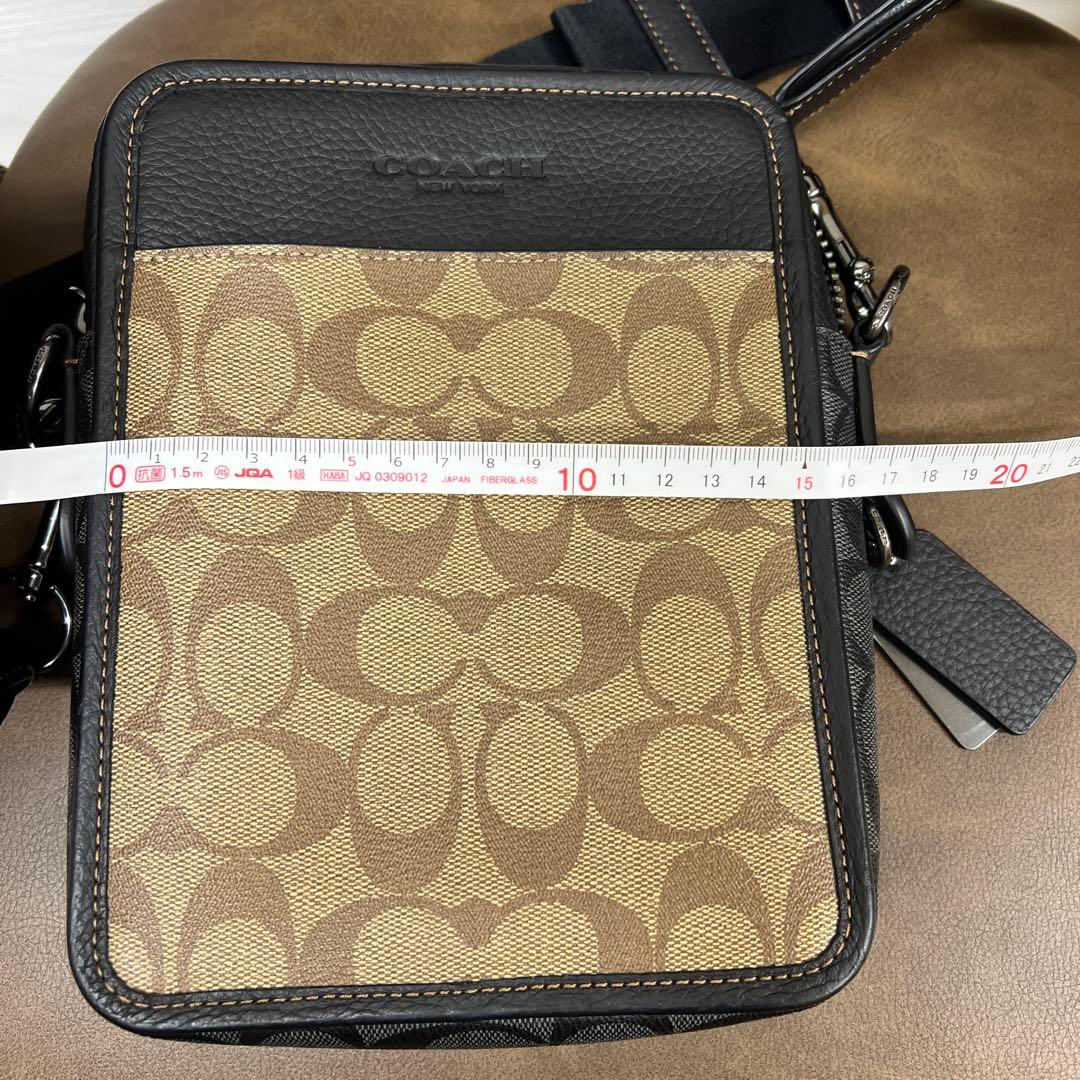 【美品】コーチ ショルダーバッグ ベージュ ブラック【COACH】