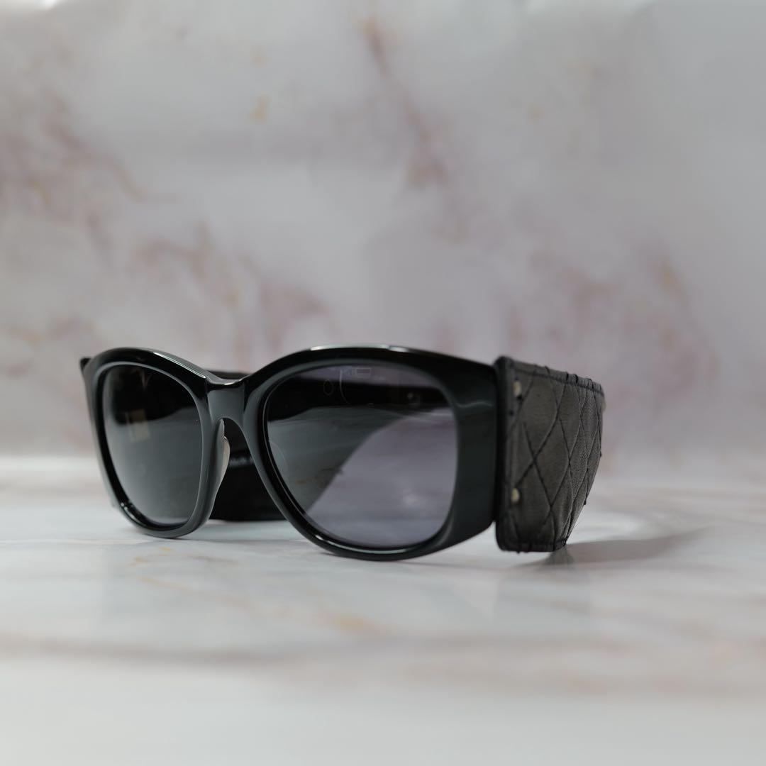 CHANEL シャネル ヴィンテージ レザー サングラス Y2K 1988 レア