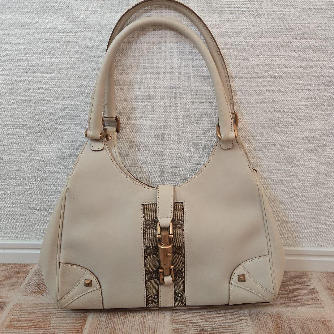 Gucci　グッチ　ジャッキーライン　バッグ　ベージュ