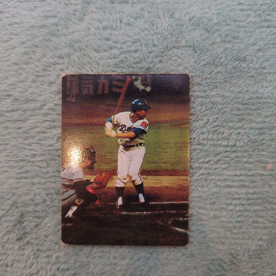 レア！73年カルビープロ野球カードNo.69木俣達彦 旗版名前無 東海地区限定版